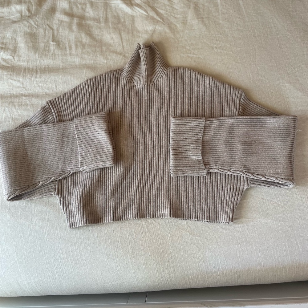 Zara Cropped Turtleneck Sweater